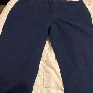 Missy/:senora/courant never Navy capri’s. Zipper and 2 buttons. Size 16 news